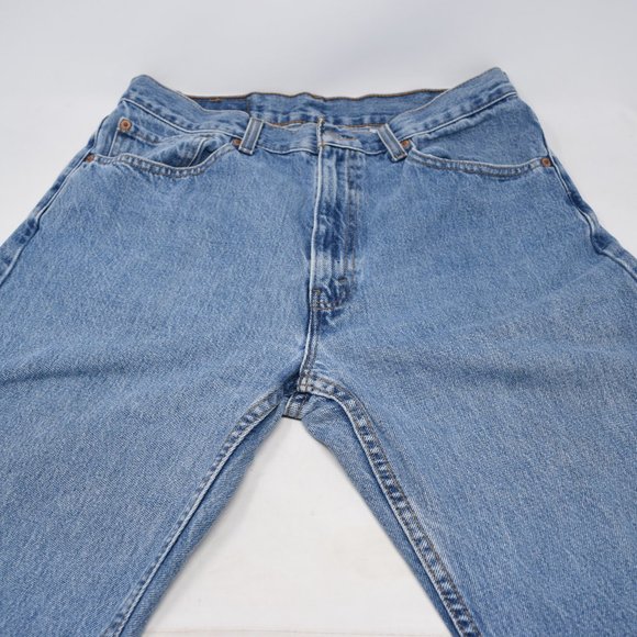 Levis 505 Denim Jeans Vintage 2000 Y2K Blue Medium Wash Cotton High Rise - Picture 15 of 16